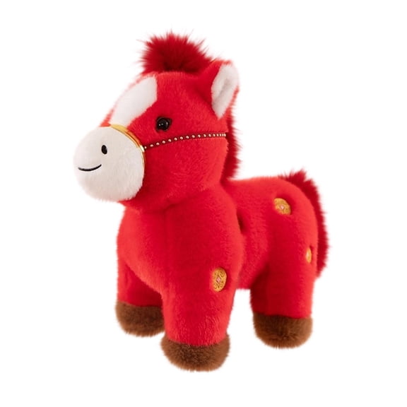 9" 2026 Year of The Horse Stuffed Animals Chinese New Year Plush Horse Mascot Doll Toys Decor for Spring Festival Lunar New Years Gifts Blessing Souvenir