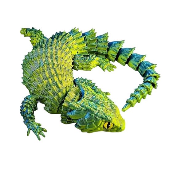 9.25 Inch 3D Printed Black Lizard Collectible Figurines Gift Home Office Executive Desk Decor Small sculpture