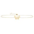 thumbnail image 1 of 9.25 in. 14K Yellow Gold Polished Initial W Bracelet with Draw String Clasp, 1 of 1