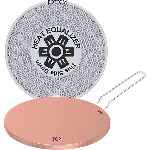 9.25 inch None Stick Copper finish-Heat Equalizer-Heat Diffuser for Gas Stoves – Aluminum & Copper Alloy Hot Plate for Even Cooking-Burner Cover & Simmer Plate
