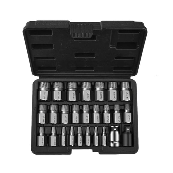 9/26Pcs Damaged Screw Extractor Drill Bits Purpose Tool Break Speed Out Easy Bolts Studs Stripping Screw Remover Tool