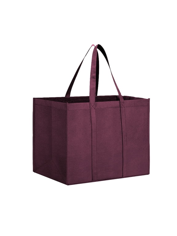 9.29 Gallon Reusable Grocery Bags for Shopping and Food Storage, Foldable Shopping Tote Bags with Long Handle for Easy Carrying, Heavy Duty Canvas Bag for Market Travel and Daily Use Activities