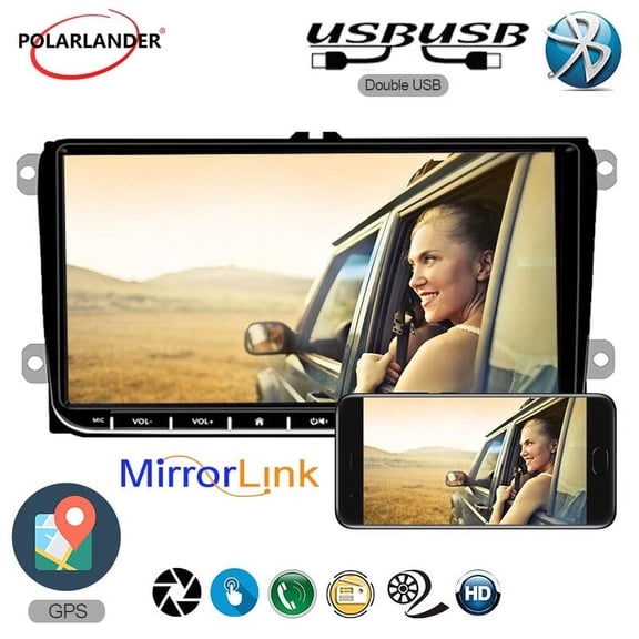 9'' 2Din Car Radio Airplay Mirrorlink Function GPS Navigation Android for VW/Seat Wifi Bluetooth Music Radio