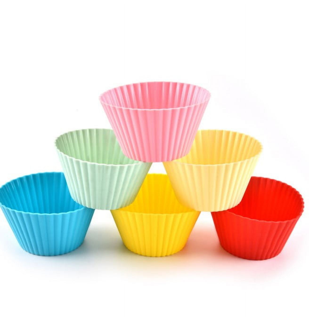 9.2cm Jumbo Silicone Muffin Cupcake Cases, Giant Reusable Cake Moulds, Large  Nonstick Baking Cups for Yorkshire Pudding Tray, Deep Cupcake Tin, Bun Pan,  Air Fryer Liners Bakeware,12 Pack 