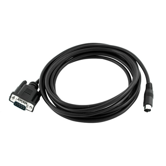 9.2ft DB9 9 Pin Male to Mini DIN 8 Pin Male Connector Cable Converter Black