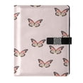 thumbnail image 1 of 9.2x6.7 inch Leather Notebook 100 Sheets, Multi-Pocket Design & Pen Loop Beautiful Butterflies Refillable Journal Organizer, 1 of 6