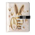 thumbnail image 1 of 9.2x6.7 inch Leather Notebook 100 Sheets, Multi-Pocket Design & Pen Loop Golden Easter Egg Refillable Journal Organizer, 1 of 6