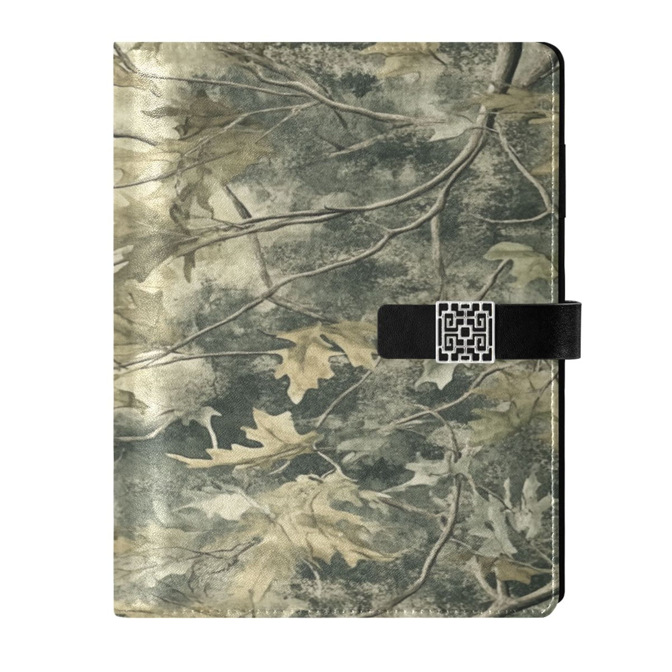 9.2x6.7 inch Leather Notebook 100 Sheets, Multi-Pocket Design & Pen ...