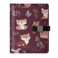 thumbnail image 1 of 9.2x6.7 inch Leather Notebook 100 Sheets, Multi-Pocket Design & Pen Loop Joyous Forest Animals Refillable Journal Organizer, 1 of 6