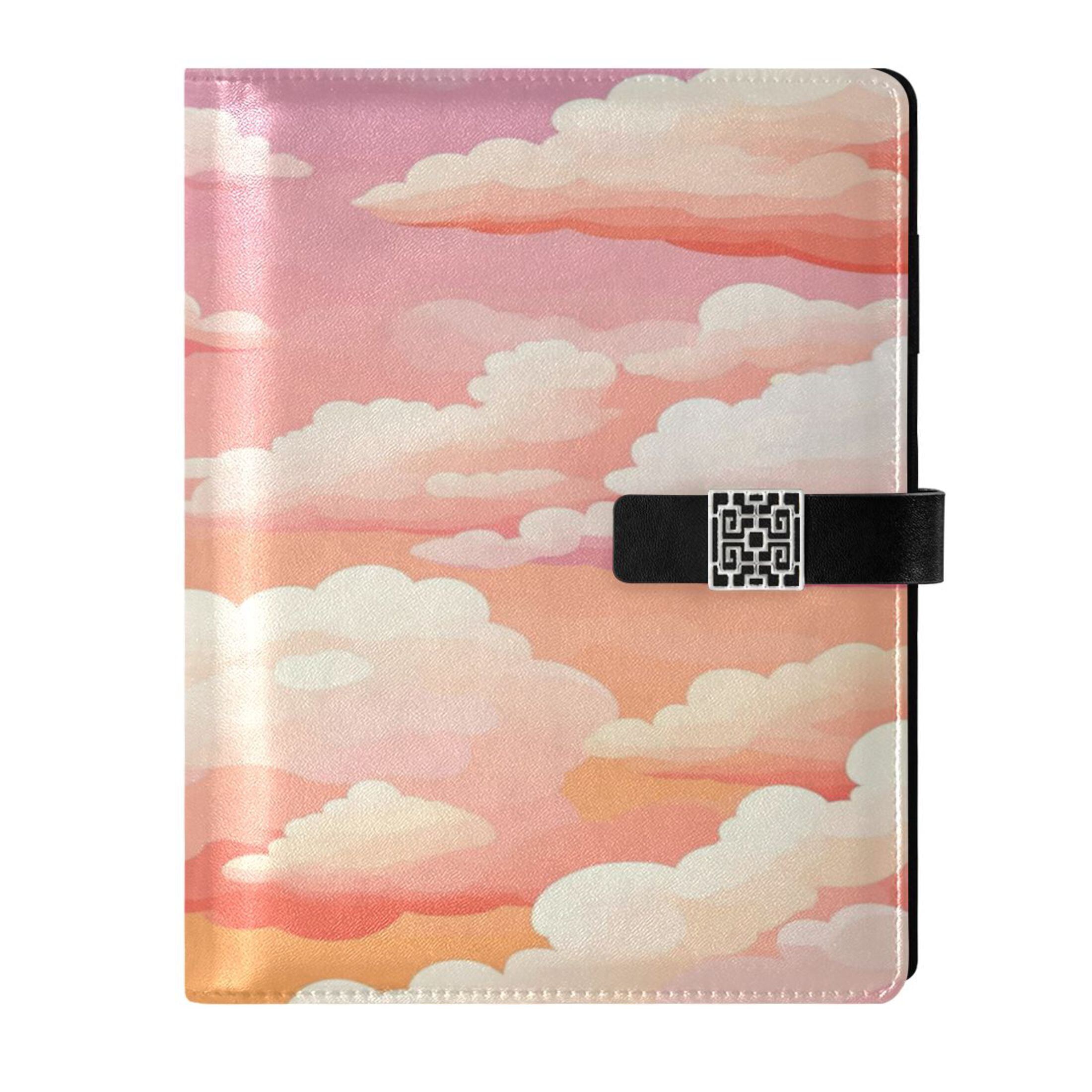 9.2x6.7 inch Leather Notebook 100 Sheets, Multi-Pocket Design & Pen ...