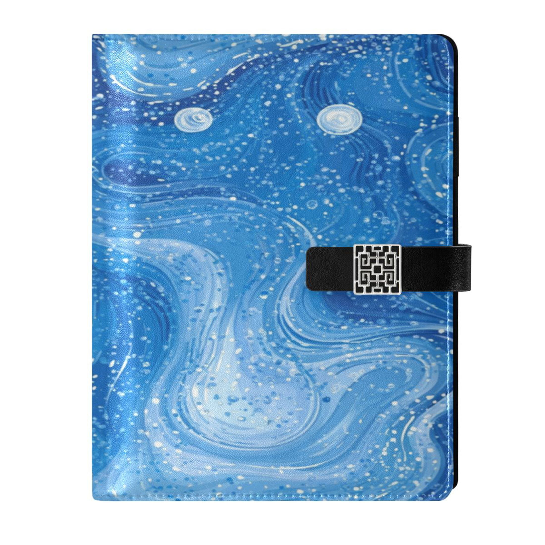 9.2x6.7 inch Leather Notebook 100 Sheets, Multi-Pocket Design & Pen ...