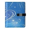 thumbnail image 1 of 9.2x6.7 inch Leather Notebook 100 Sheets, Multi-Pocket Design & Pen Loop White Love Lines Refillable Journal Organizer, 1 of 6