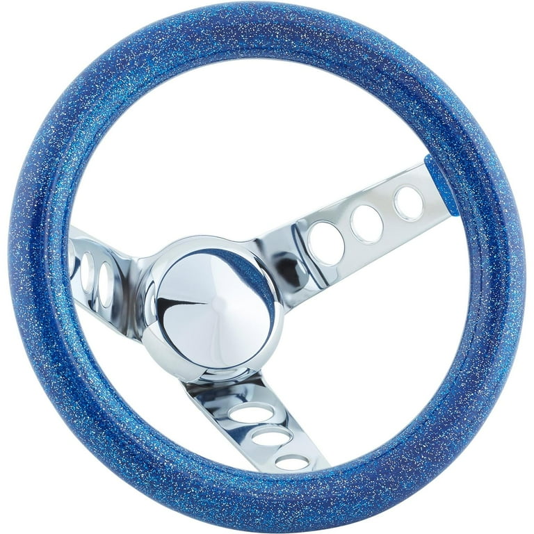 Grant Metal Flake Steering Wheel, Blue/Chrome 15 Grant Metal Flake Steering Wheel, Blue/Chrome 15