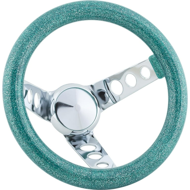 Grant Metal Flake Steering Wheel, Green/Chrome 15 Grant Metal Flake Steering Wheel, Green/Chrome 15