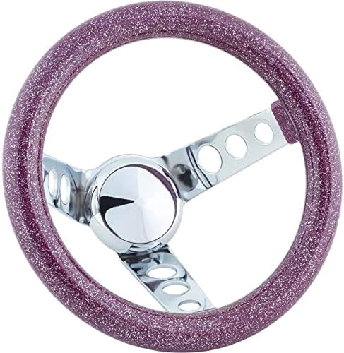 9-3/4 Inch Purple Metalflake Steering Wheel, 5-1/2 Dish - Walmart.com