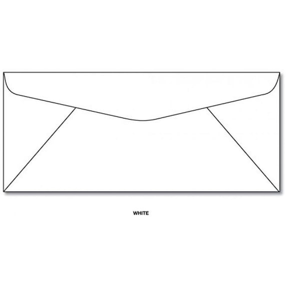 #9 (3 7/8 X 8 7/8) Regular White Envelopes, 24lb white wove stock (100)