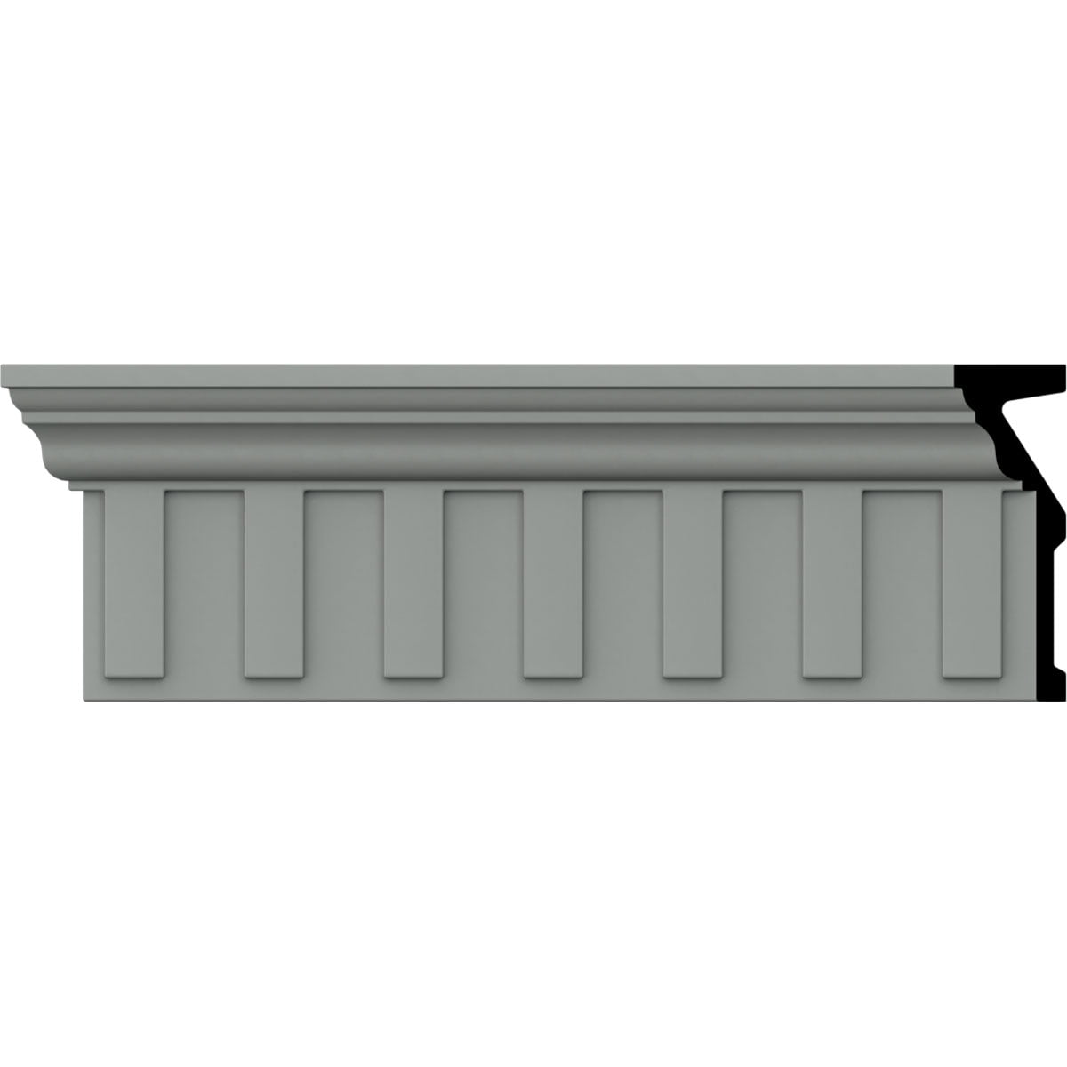 White High Density Urethane Dentil Crown Moulding Panel