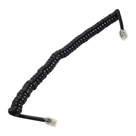 9.3" Black RJ9 Telephone Phone Modem Coil Line Cord Cable
