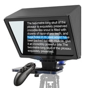 9.3-Inch Aluminum Teleprompter for Phone and Camera, 70/30 Split Glass, Includes Remote Control and App for iOS & Android