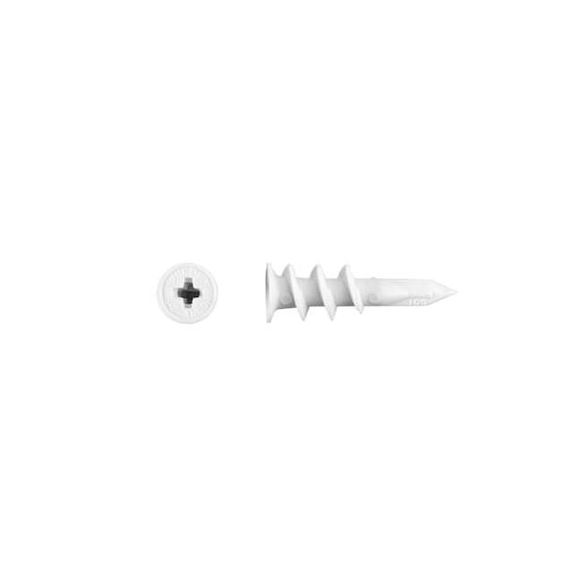 Wall Anchor, 1 5/8 in L, Nylon, 50 lb Tension Strength, 100 PK 5035902