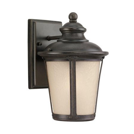 9.3W 1 Led Small Outdoor Wall Lantern in Traditional Style 7 inches Wide By 10.5 inches High-Burled Iron Finish-Incandescent Lamping Type Bailey