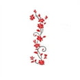 thumbnail image 1 of 9.4*31.5 inches Red Rattan Flower Removable Vinyl Wall Decor Decal Sticker, DIY 3D Crystal Wall Stickers Living Room Bedroom Wall Background Decor Decor, 1 of 2