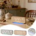 thumbnail image 1 of 9.4 Inch Multifunctional LED Digital Clocks,Alarm Clocks with Date Temperature Display, Minimalist Battery Powered Table Timepieces for Spring Home Office Decor, 1 of 7