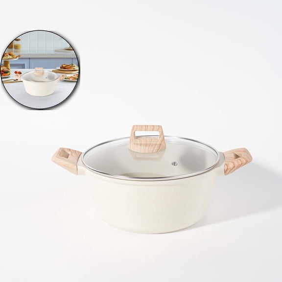 9.4" Nonstick Stock Pot, Cookwear Souppot with Lid, Cooking Pot for Soup, Broth, Chili, Stew
