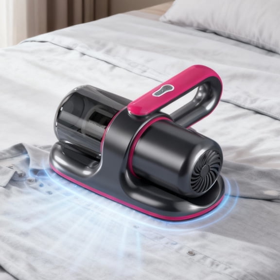 9.4" X 7.9" X 5.5" Wireless Uv Mite Remover Vacuum Cleaner With Powerful Suction & High-Frequency Beating, 2 Spare Filters Included, For Mattress, Sofa, Pet Bed, Curtains To