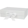thumbnail image 1 of 9.4"X6.8"X4.1" Pink Magnetic Gift Box with Lid and Ribbon for Presents, 1 of 14