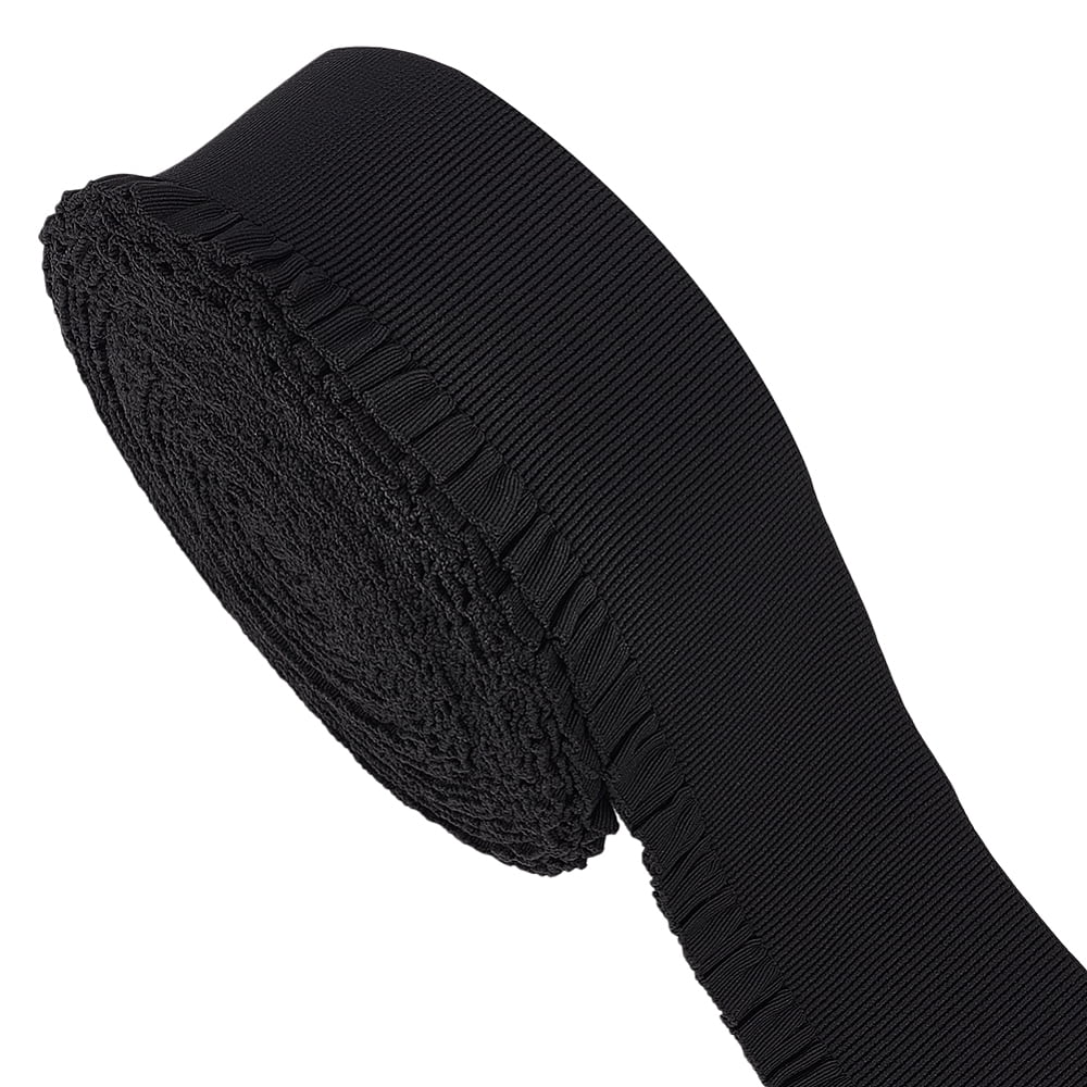 9.4 Yards Polyester Lace Ribbons Garment Accessory Black 2-3/8 inch(60mm) for DIY
