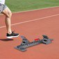 9.44*35.43in Silver Grey Aluminum Alloy& Rubber Running Track Blocks Adjustable