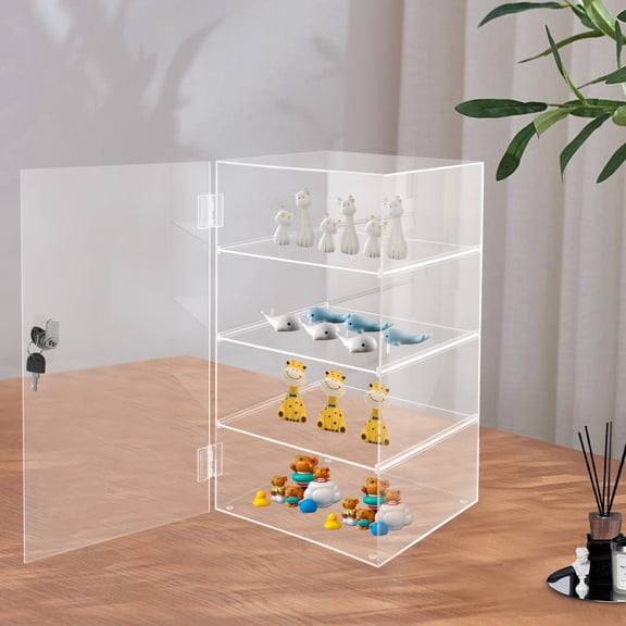 9.45*9.45*18.9in Modern Large Display Capacity Rectangular Clear Countertop Display Case for Trade Shows