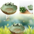 thumbnail image 1 of 9.45-Inch Ceramic Bird Bath Bowl for Outdoors - Ground Bird Feeder & Water Bath for Garden, Tabletop, Deck, Balcony & Lawn - Decorative Wild Bird Attractor, 1 of 6