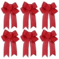 thumbnail image 1 of 9.45 Inch Christmas Tree Topper-6PCS Bow Bundle, 1 of 6