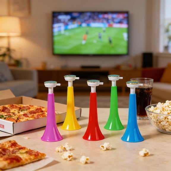 9.45 Inch Stadium Cheering Horn Plastic Vuvuzela Trumpet Horn Loud Sound Noise Maker for Sporting Events Graduation Games School Sports Party Supplies(Random Color)