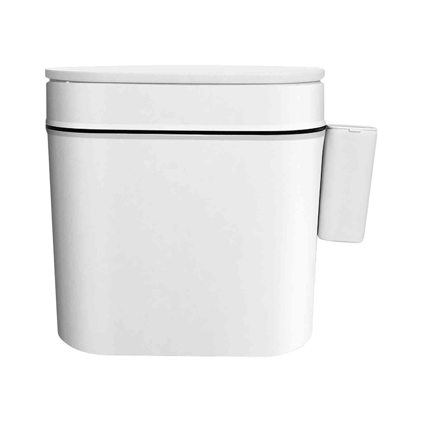 9.4in Bathroom Trash Can with Press Lid, Small Garbage Can for Bedroom ...