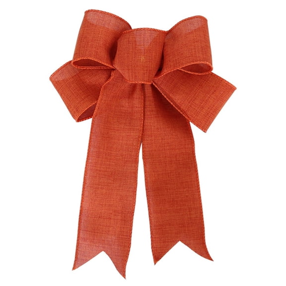 9.4x7.5 inch Large Burlap Rope Bows for Wreaths,Rustic Farmhouse Crafts Bow for Gift Wrapping Tree Topper Wedding Holiday Birthday Party Wall Home Front Door Decorations