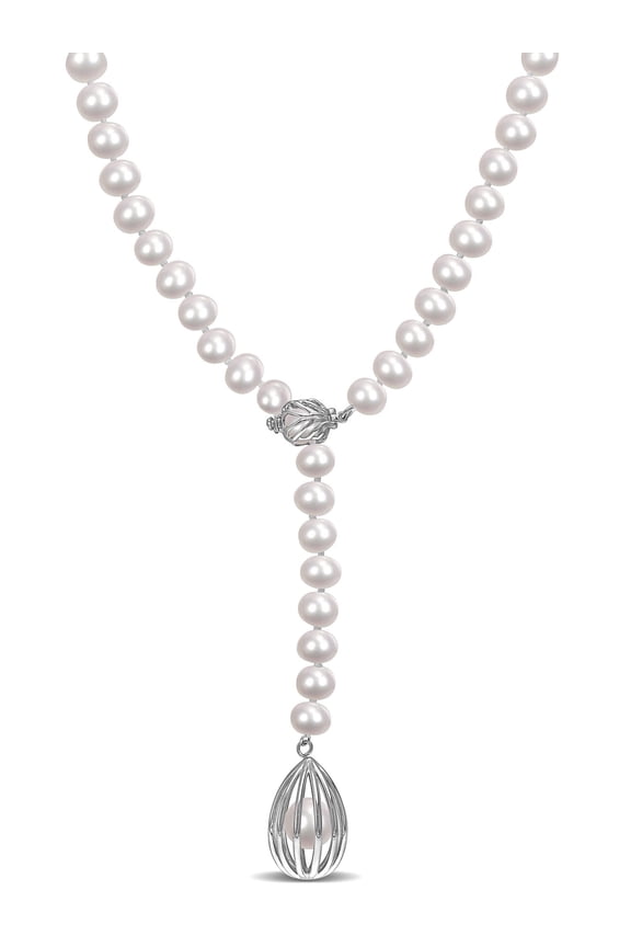 Women's Cultured Pearl Sterling Silver Necklace