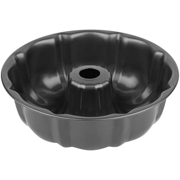 9.5" Non-stick Cake Pan, Heavy Duty Carbon Steel Fluted Tube Round Baking Pan,Buntz Pound Cake Pan Mold,Tube Bakeware,Baking Mold for Jello,Gelatin,Chocoflan,Flan