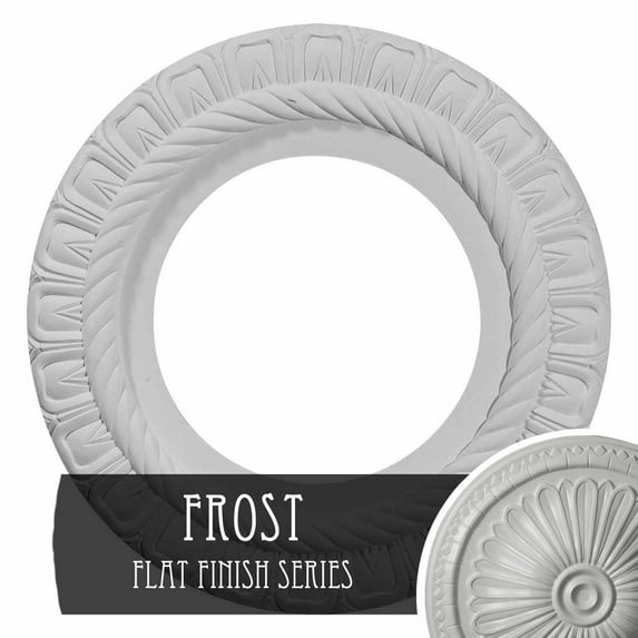 9 5/8"OD x 1"P Springtime Ceiling Medallion, Hand-Painted Frost