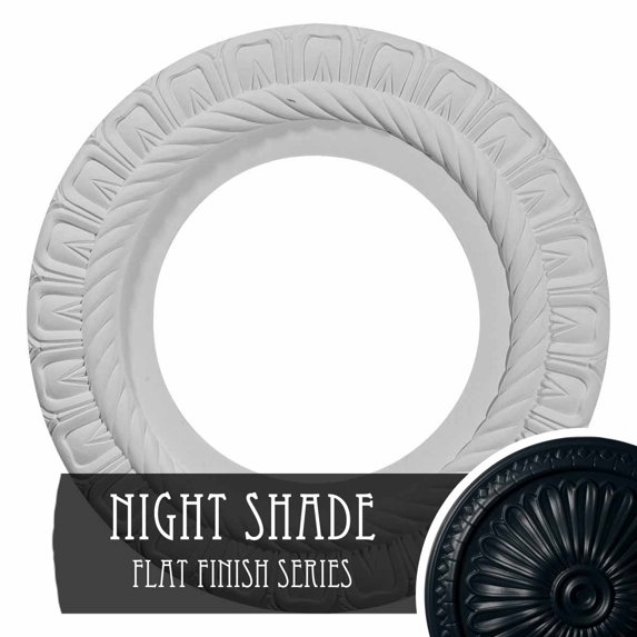 9 5/8"OD x 1"P Springtime Ceiling Medallion, Hand-Painted Night Shade