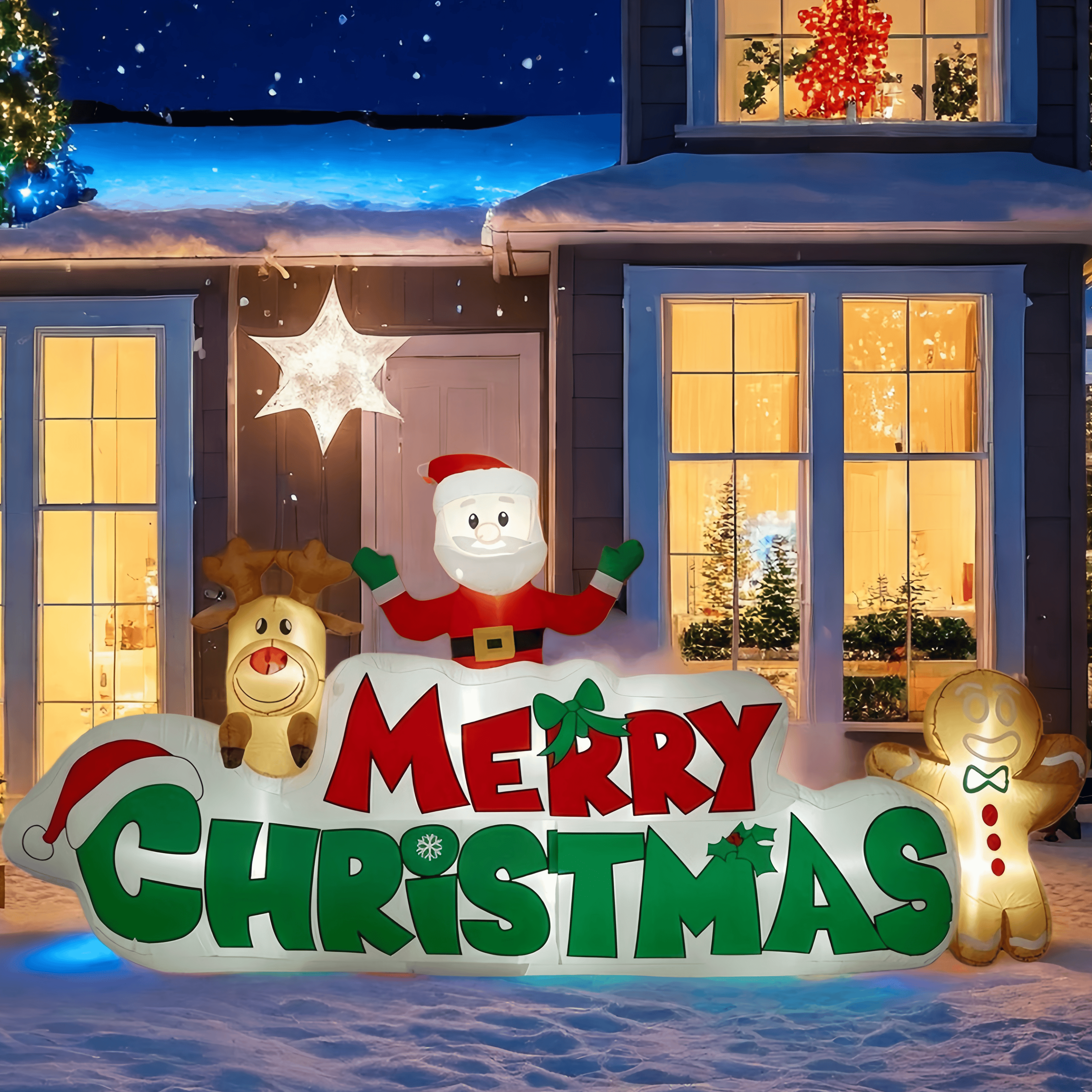 Merry Christmas Inflatable Sign