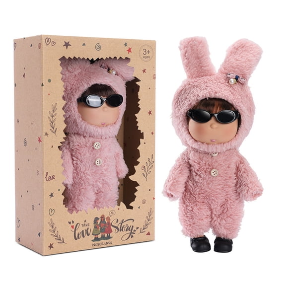 9.5 Inch Cute Doll Figurine with Gift Box Packaging, Decorative Display Piece