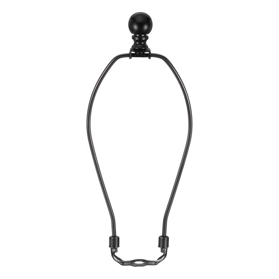9.5 Inch Lamp Harp Kit with Finial, 1 Set Detachable Shade Bracket Holder, DIY Lighting Accessories for Table Floor Lamps, Black