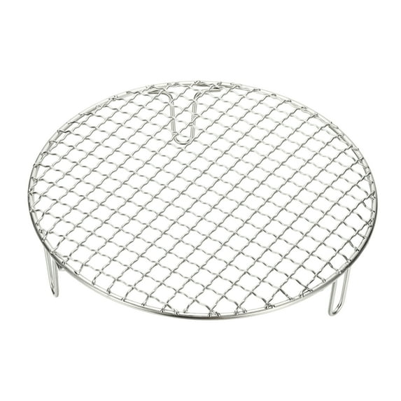 9.5 Inch Round Cooking Rack, Stainless Steel Canning Racks with Legs, Barbecue Mesh Grill for Baking Cooling Steaming Cookware