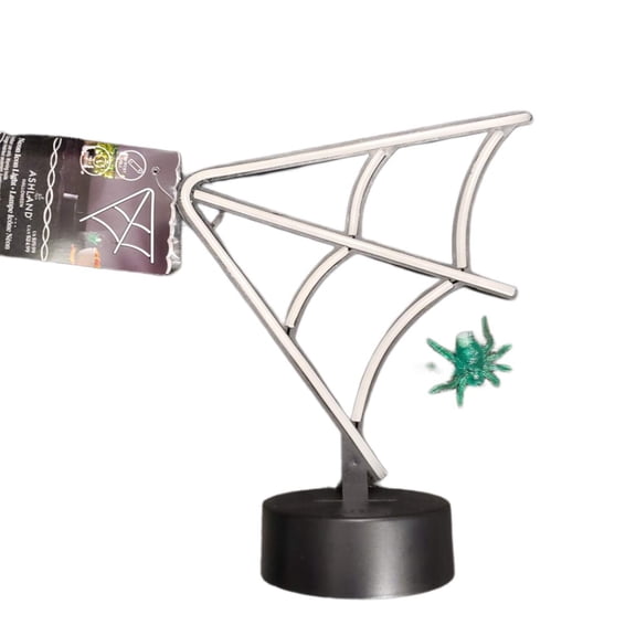 Ashland Halloween Neon Icon Light Spider Web 9.5 in