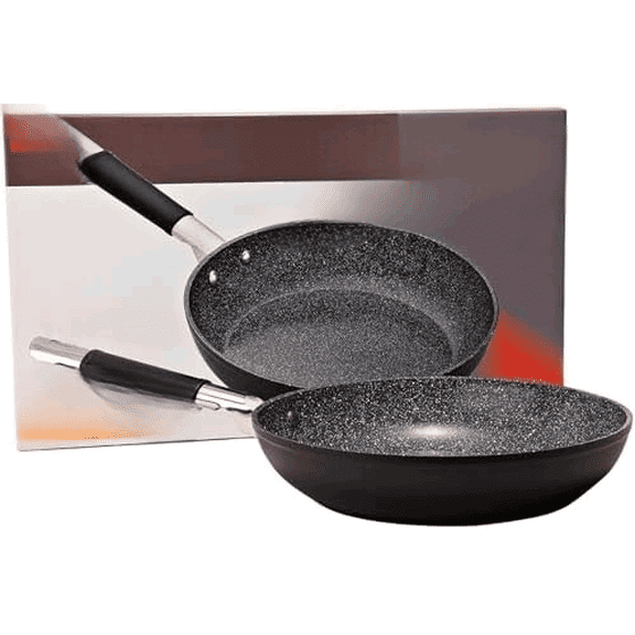 - 9.5" Nonstick Ceramic Frying Pan - Made in Italy, Oven Safe and Compatible with Gas, Induction and Electric Stovetops - High Heat Resistant Nonstick Cookware, Dishwasher Safe