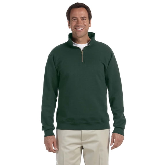 9.5 Oz., 50/50 Super Sweats® Nublend® Fleece Quarter-Zip Pullover , 4528 , FOREST GREEN , Medium