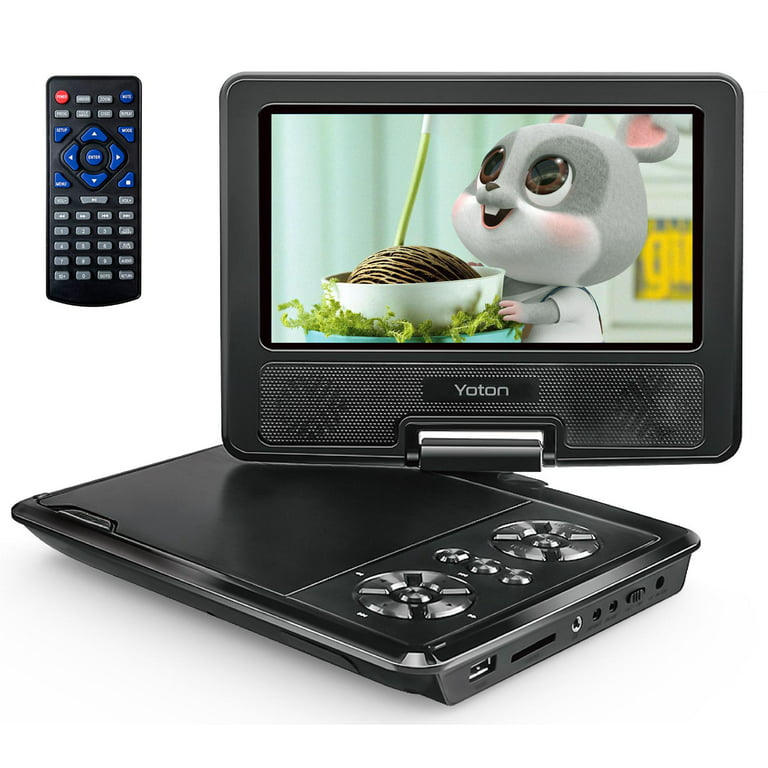 9.5'' Portable DVD Player with 7.5'' Swivel Screen for Car Support